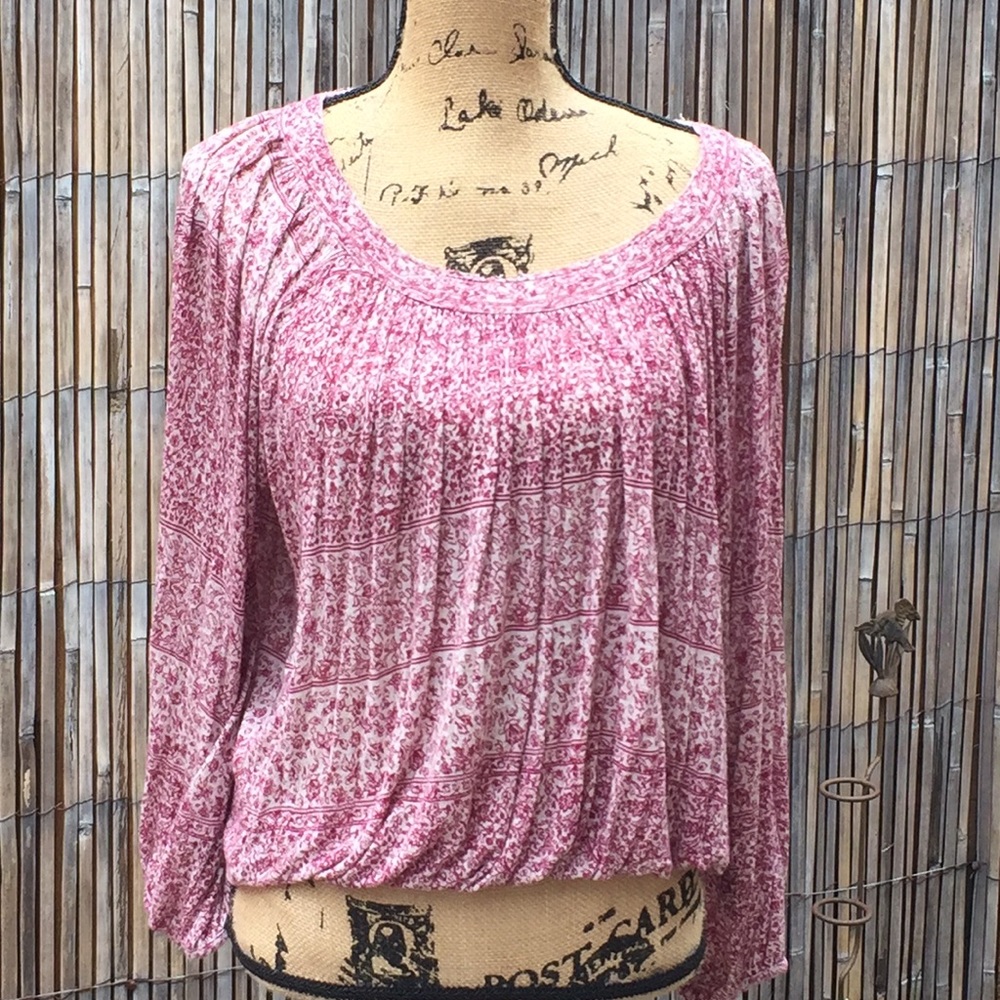 Free People Boho Top with elastic waist